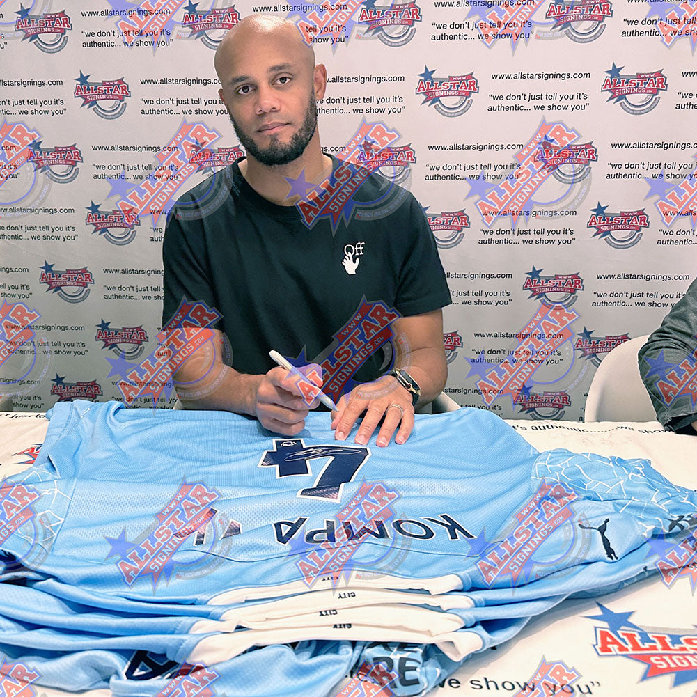 Manchester City FC Kompany Signed Shirt (Framed): 2 - Signed Memorabilia By Manchester City