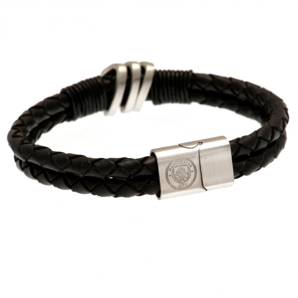 Manchester City FC Leather Bracelet: 1 - Jewellery By Manchester City