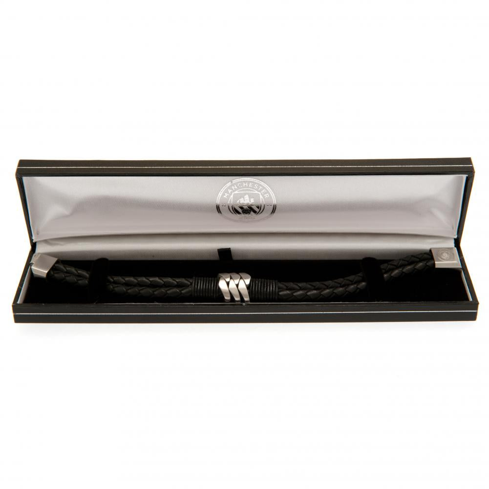 Manchester City FC Leather Bracelet: 3 - Jewellery By Manchester City