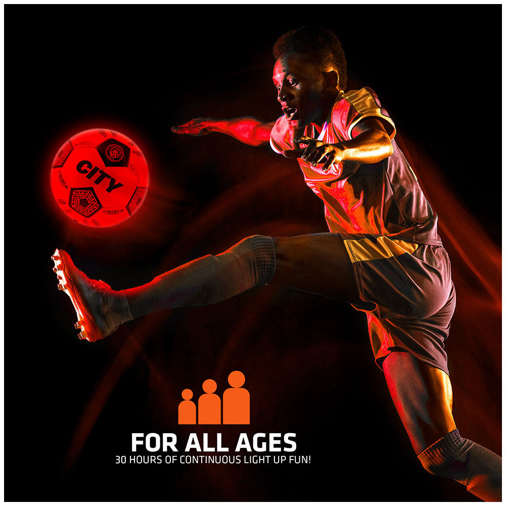 Manchester City FC LED Glow Football - Shop Balls At Gift Moments - 6