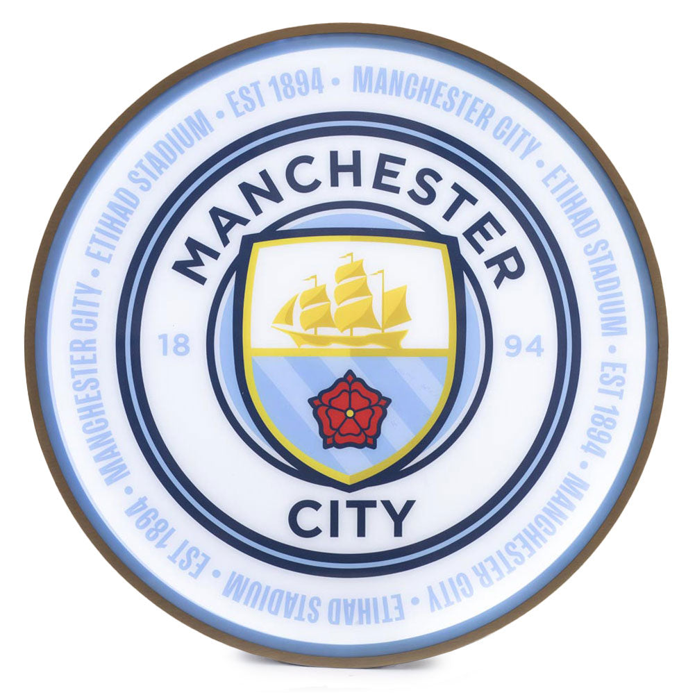 Manchester City FC 12 Inch LED Wall Light - Shop LED Lighting At Gift Moments - 1