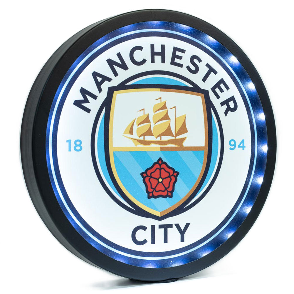 Manchester City FC Metal LED Logo Sign: 2 - Signs & Plaques By Manchester City