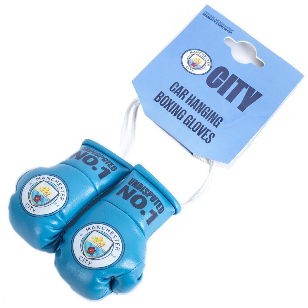 Manchester City FC Mini Boxing Gloves - Shop Car Accessories At Gift Moments - 2