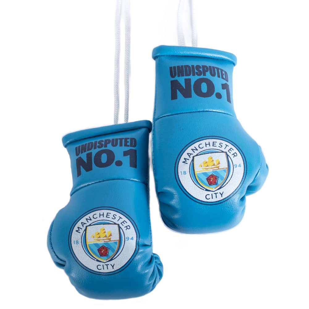 Manchester City FC Mini Boxing Gloves - Shop Car Accessories At Gift Moments - 1
