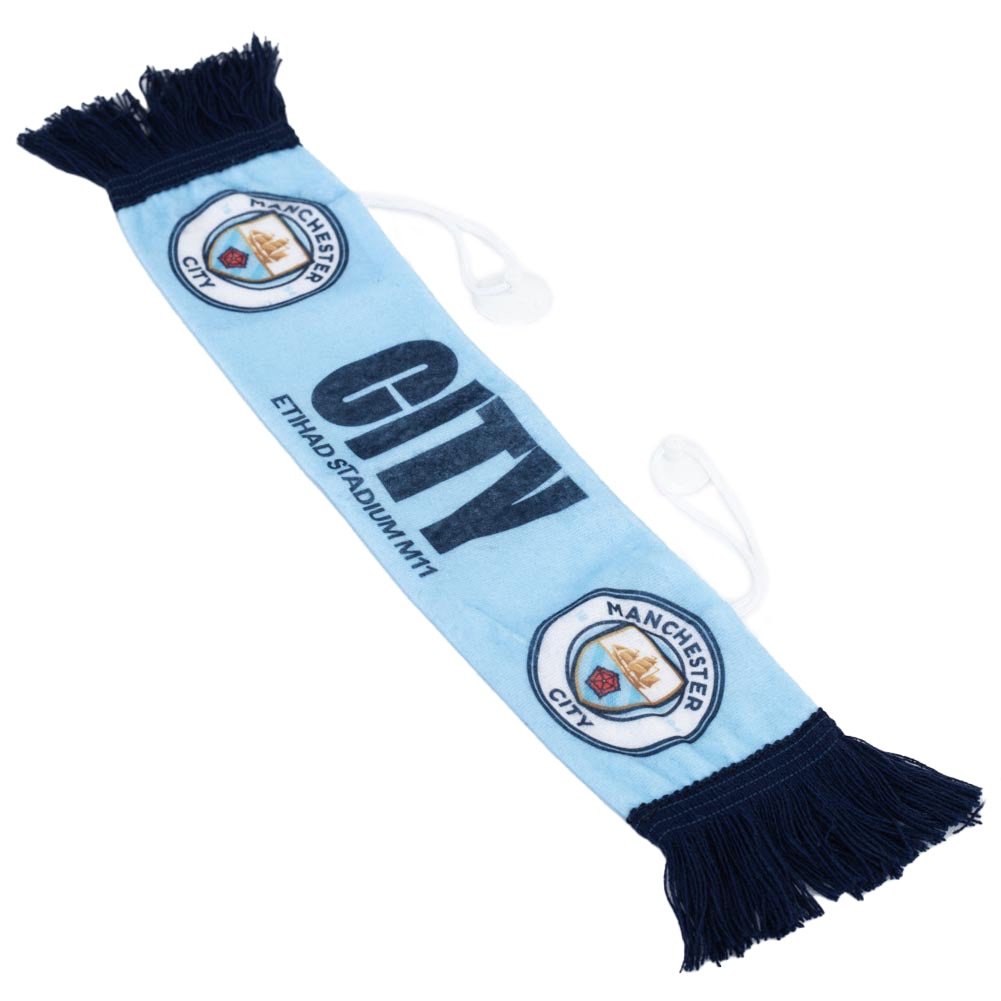 Manchester City FC Mini Car Scarf - Shop Car Accessories At Gift Moments - 2