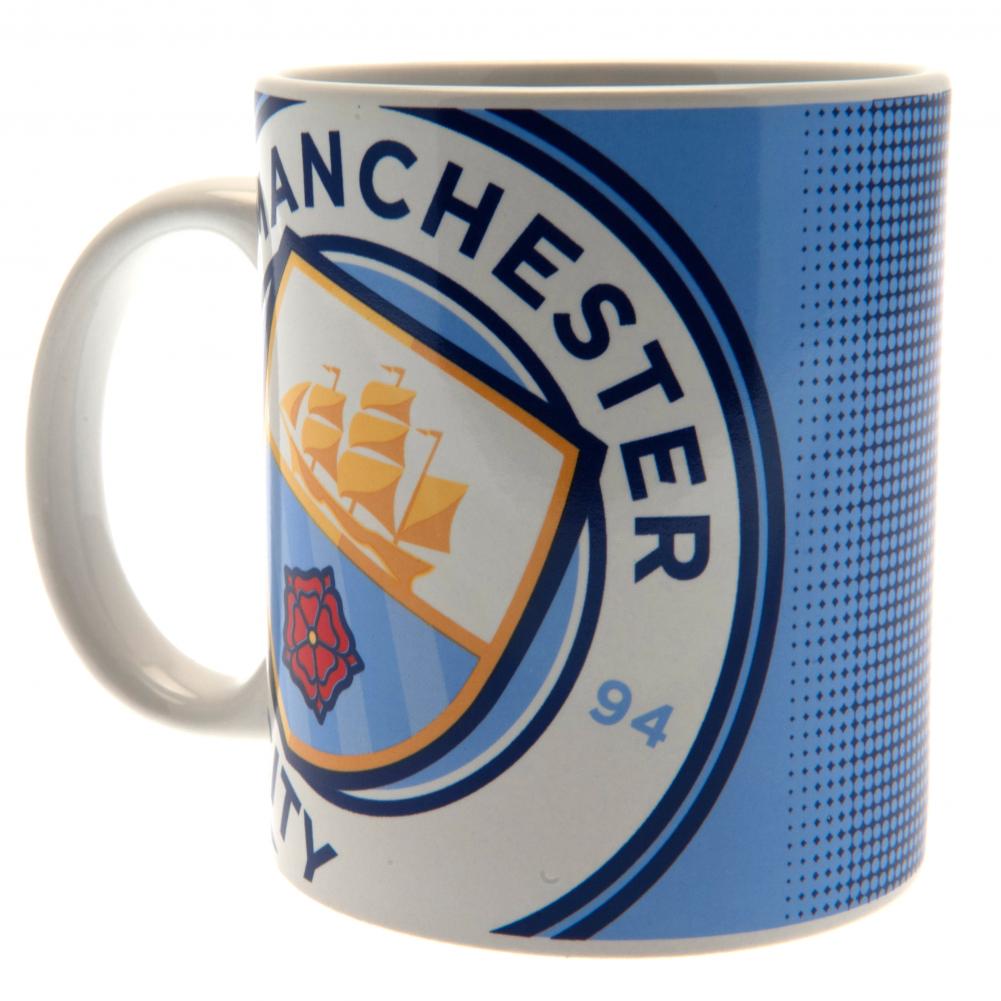 Manchester City FC Halftone Mug - Shop Mugs At Gift Moments - 1