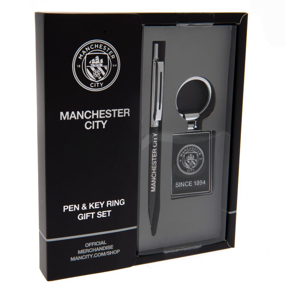 Manchester City FC Pen & Keyring Set: 1 - Keyrings By Manchester City