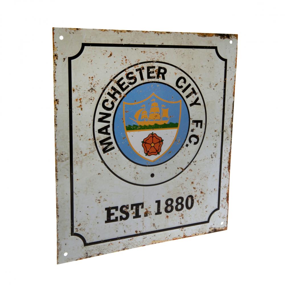 Manchester City FC Retro Logo Sign - Shop Signs & Plaques At Gift Moments - 2