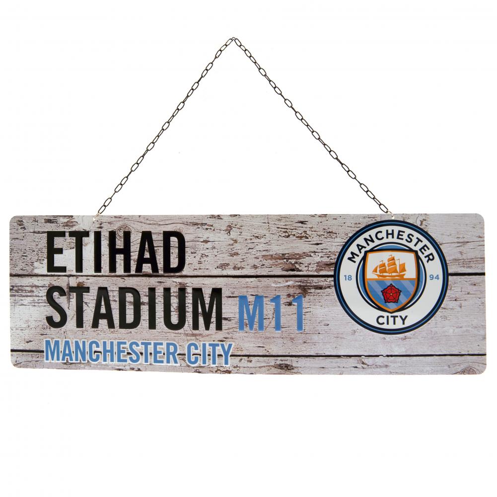 Manchester City FC Rustic Garden Sign: 1 - Signs & Plaques By Manchester City