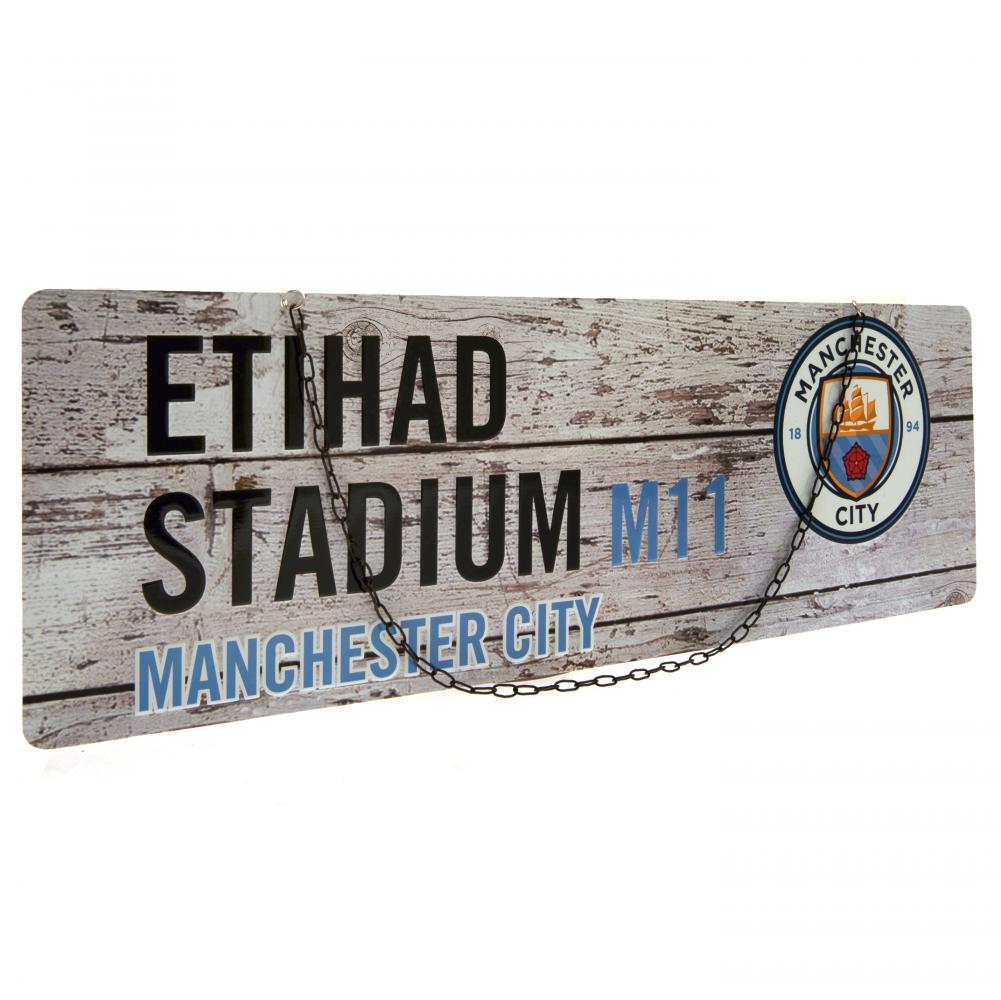 Manchester City FC Rustic Garden Sign: 3 - Signs & Plaques By Manchester City