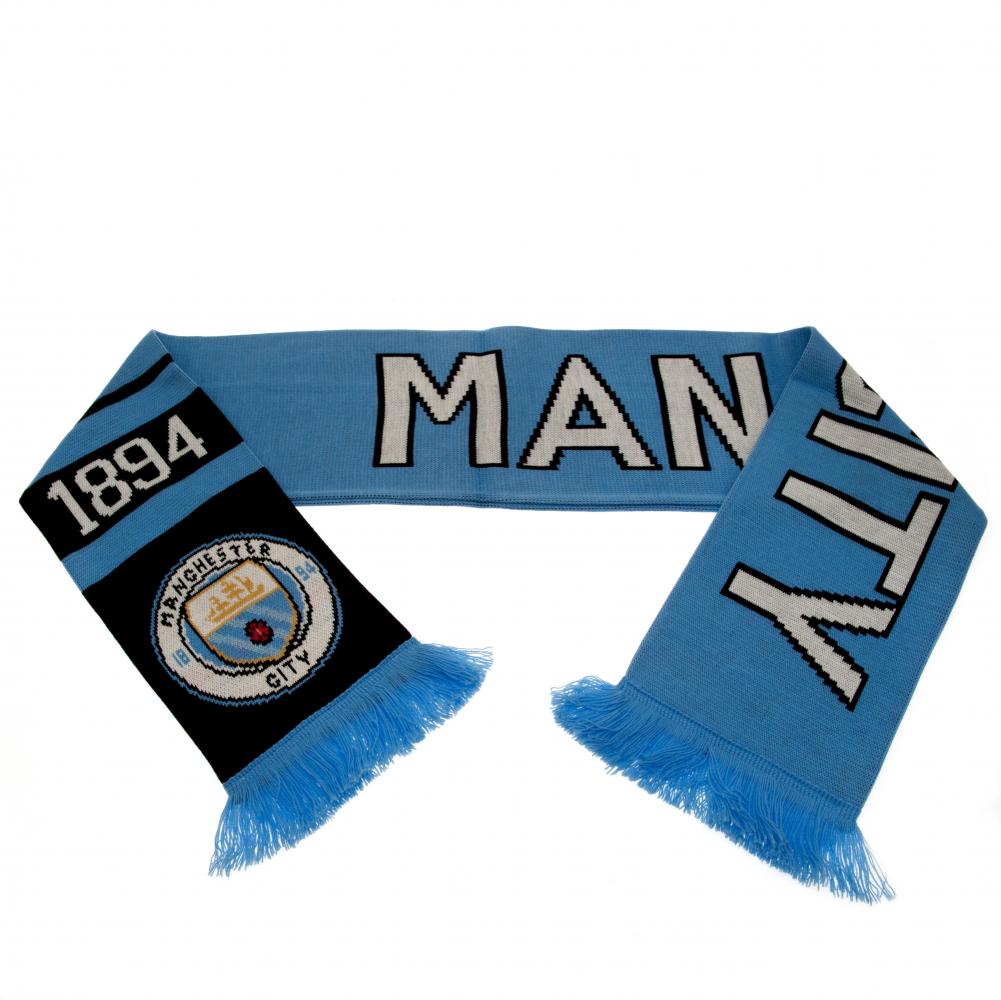 Manchester City FC Nero Scarf: 3 - Scarves By Manchester City