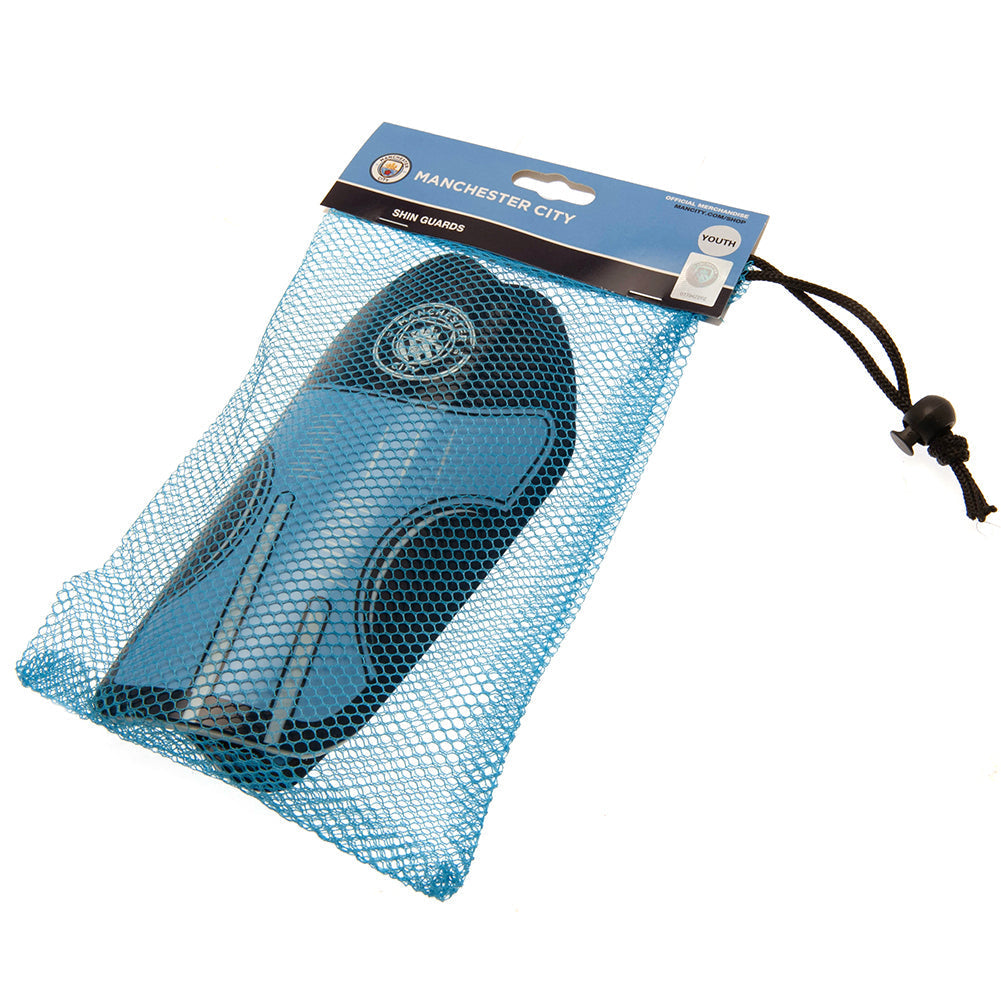 Manchester City FC Delta Shin Pads Youths: 3 - Shin Pads By Manchester City