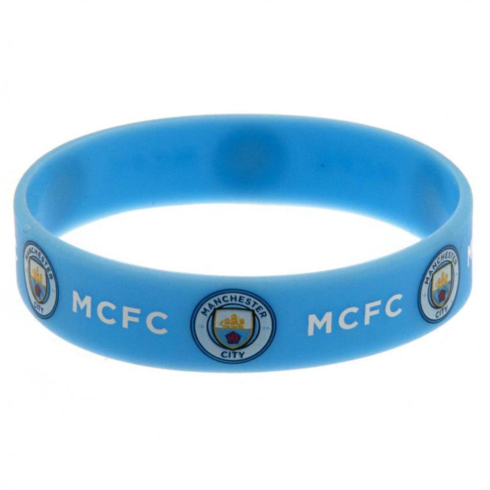 Manchester City FC Silicone Wristband - Shop Accessories At Gift Moments - 1