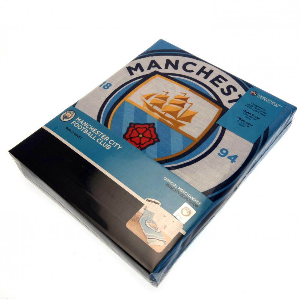 Manchester City FC Pulse Single Duvet Set: 3 - Bedroom By Manchester City