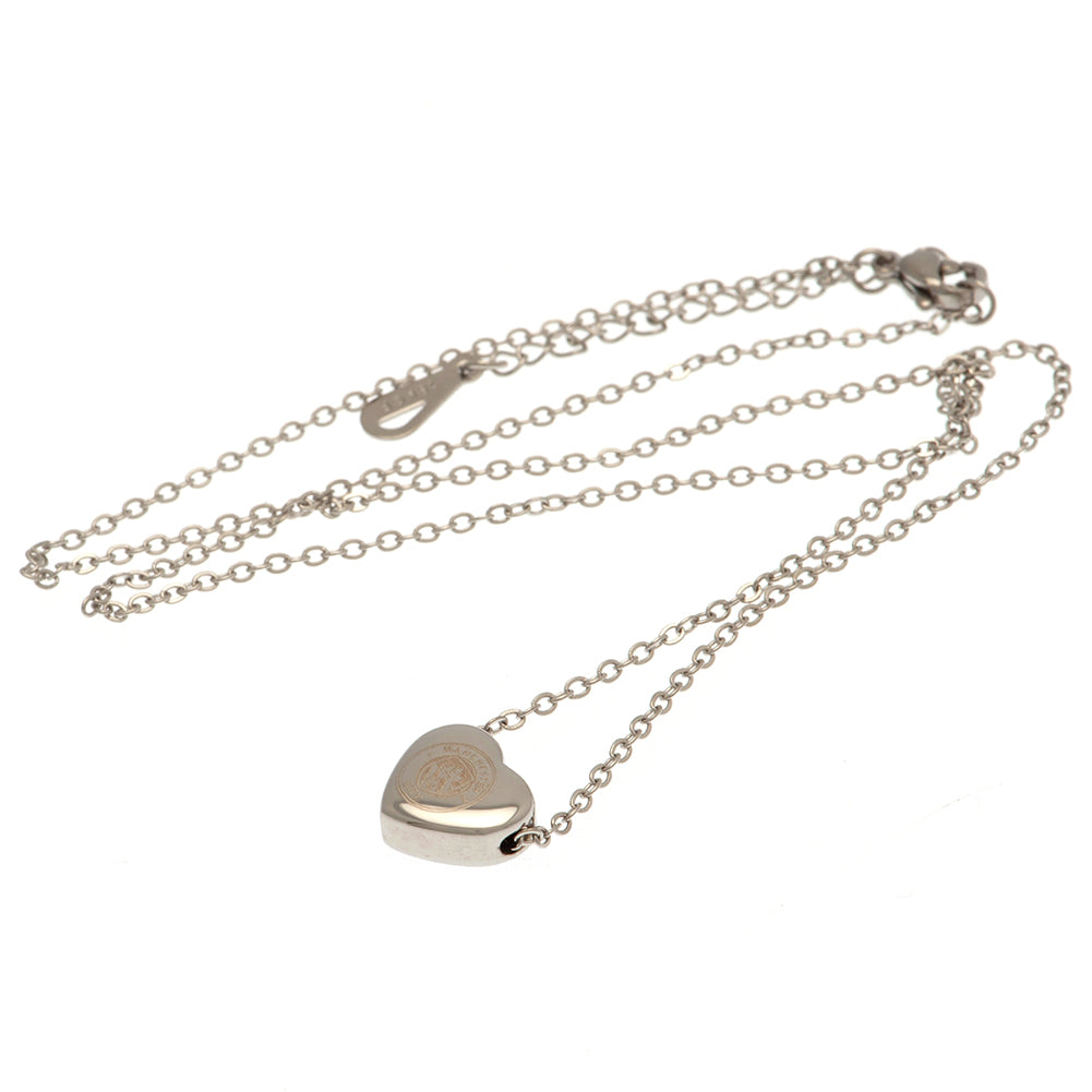 Manchester City FC Stainless Steel Heart Necklace: 3 - Jewellery By Manchester City