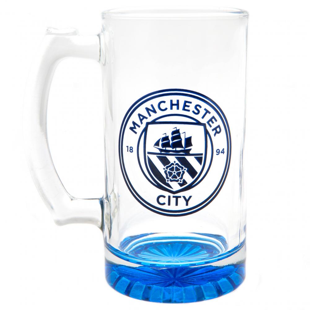 Manchester City FC Stein Glass Tankard - Shop Glassware At Gift Moments - 1