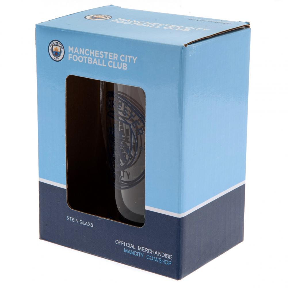Manchester City FC Stein Glass Tankard - Shop Glassware At Gift Moments - 3