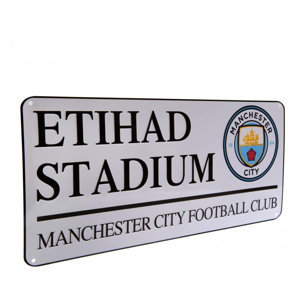 Manchester City FC White Street Sign: 2 - Signs & Plaques By Manchester City
