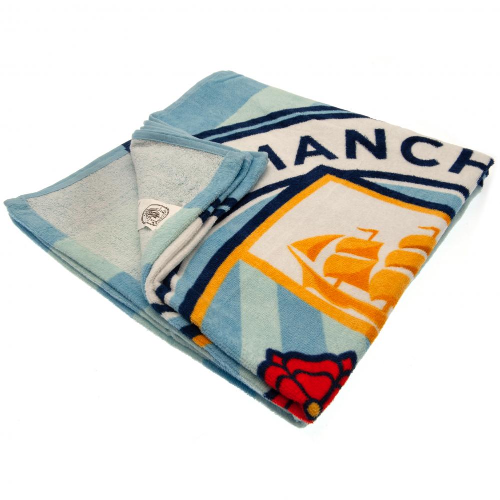 Manchester City FC Stripe Towel: 2 - Towels By Manchester City