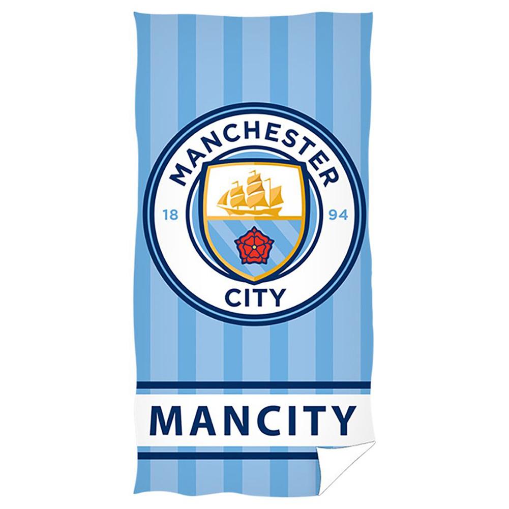Manchester City FC Stripe Towel: 1 - Towels By Manchester City