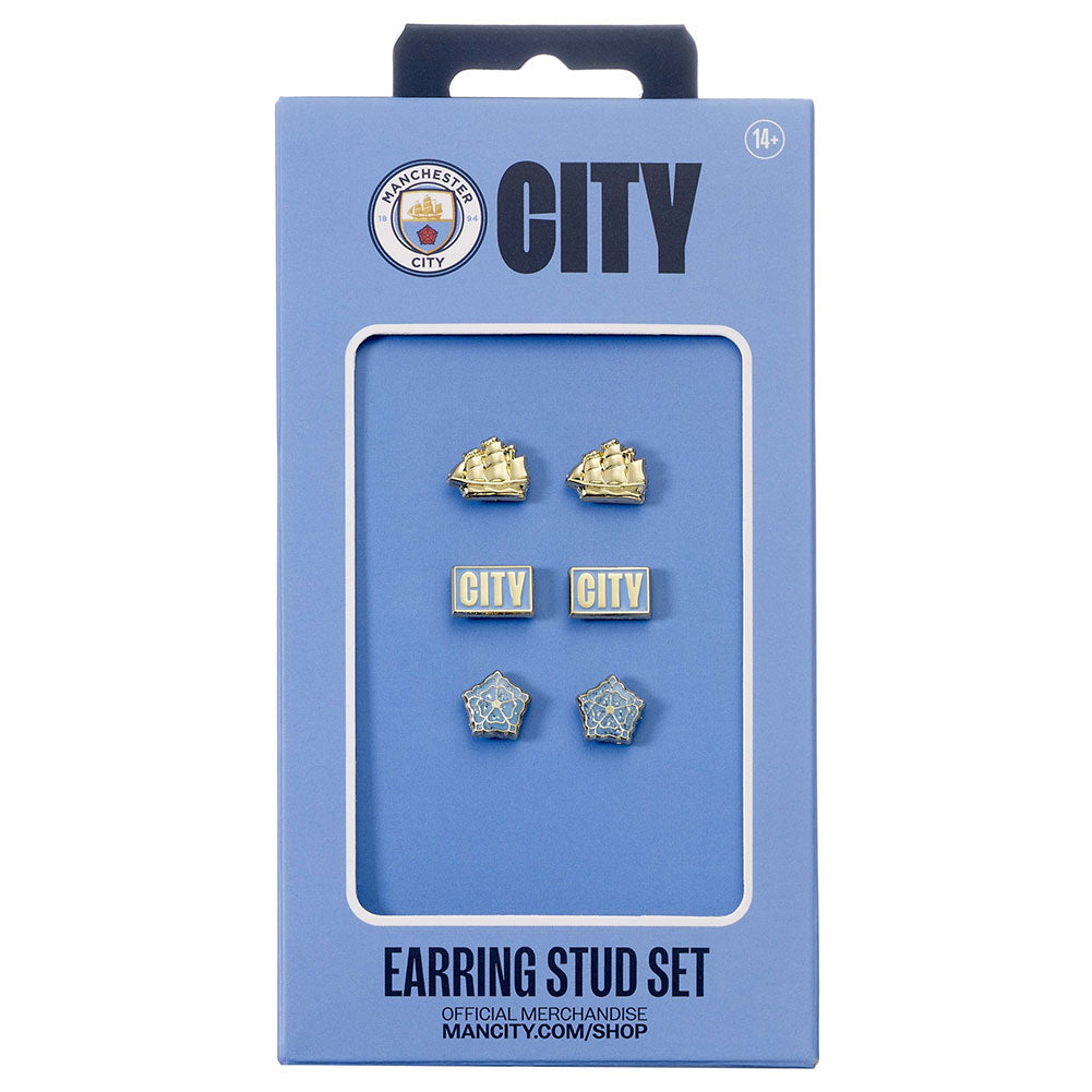 Manchester City FC Stud Earring Set: 4 - Earrings By Manchester City