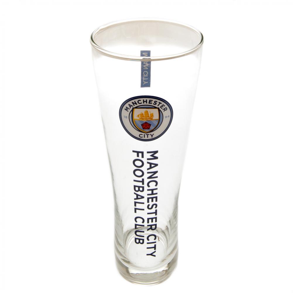 Manchester City FC Tall Beer Glass: 1 - Glassware By Manchester City