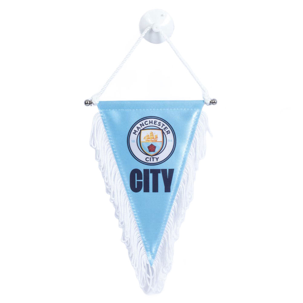 Manchester City FC Triangular Mini Pennant: 3 - Flags & Banners By Manchester City