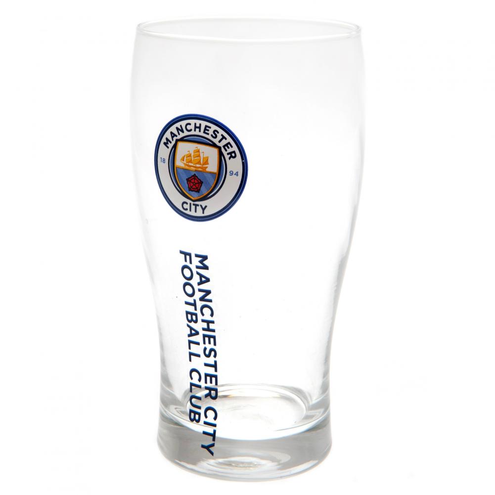 Manchester City FC Tulip Pint Glass: 2 - Glassware By Manchester City