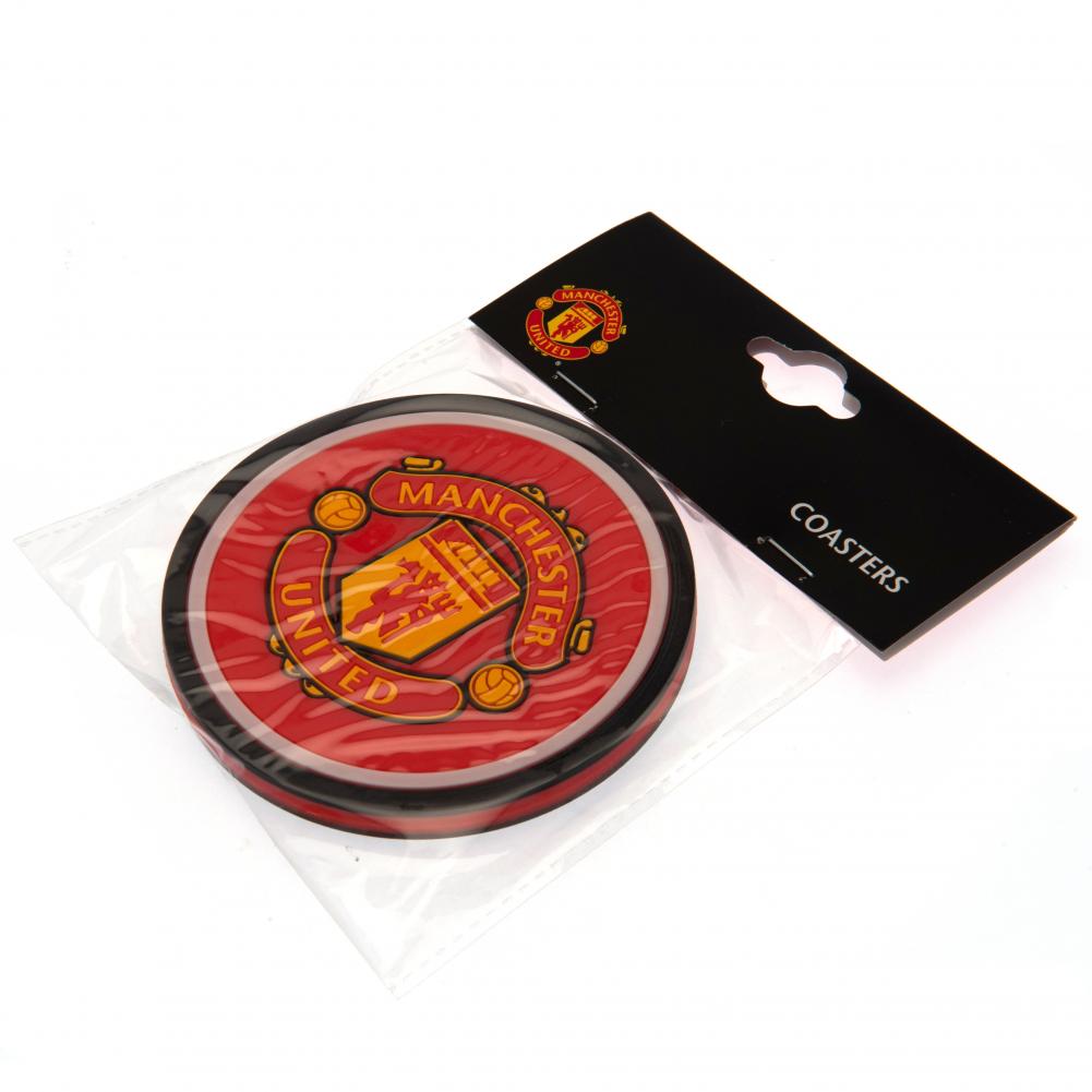 Manchester United FC 2pk Coaster Set - Shop Coasters At Gift Moments - 3