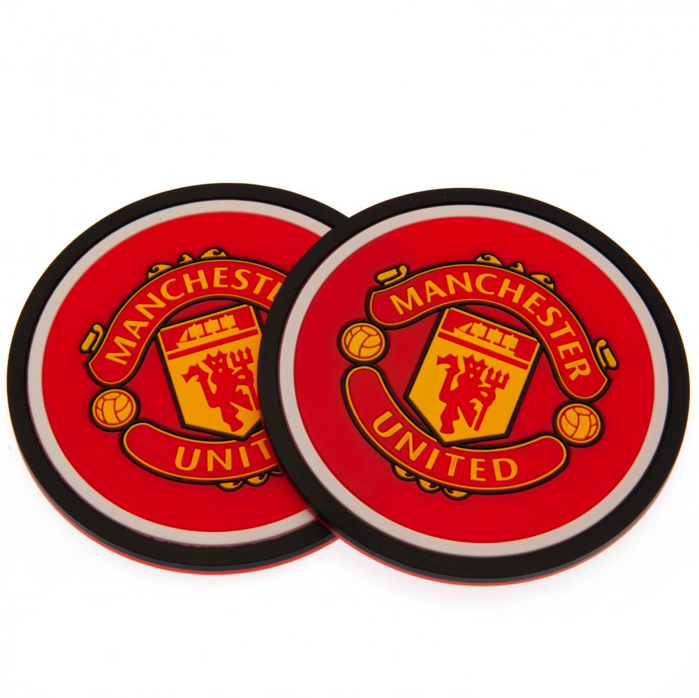 Manchester United FC 2pk Coaster Set - Shop Coasters At Gift Moments - 1