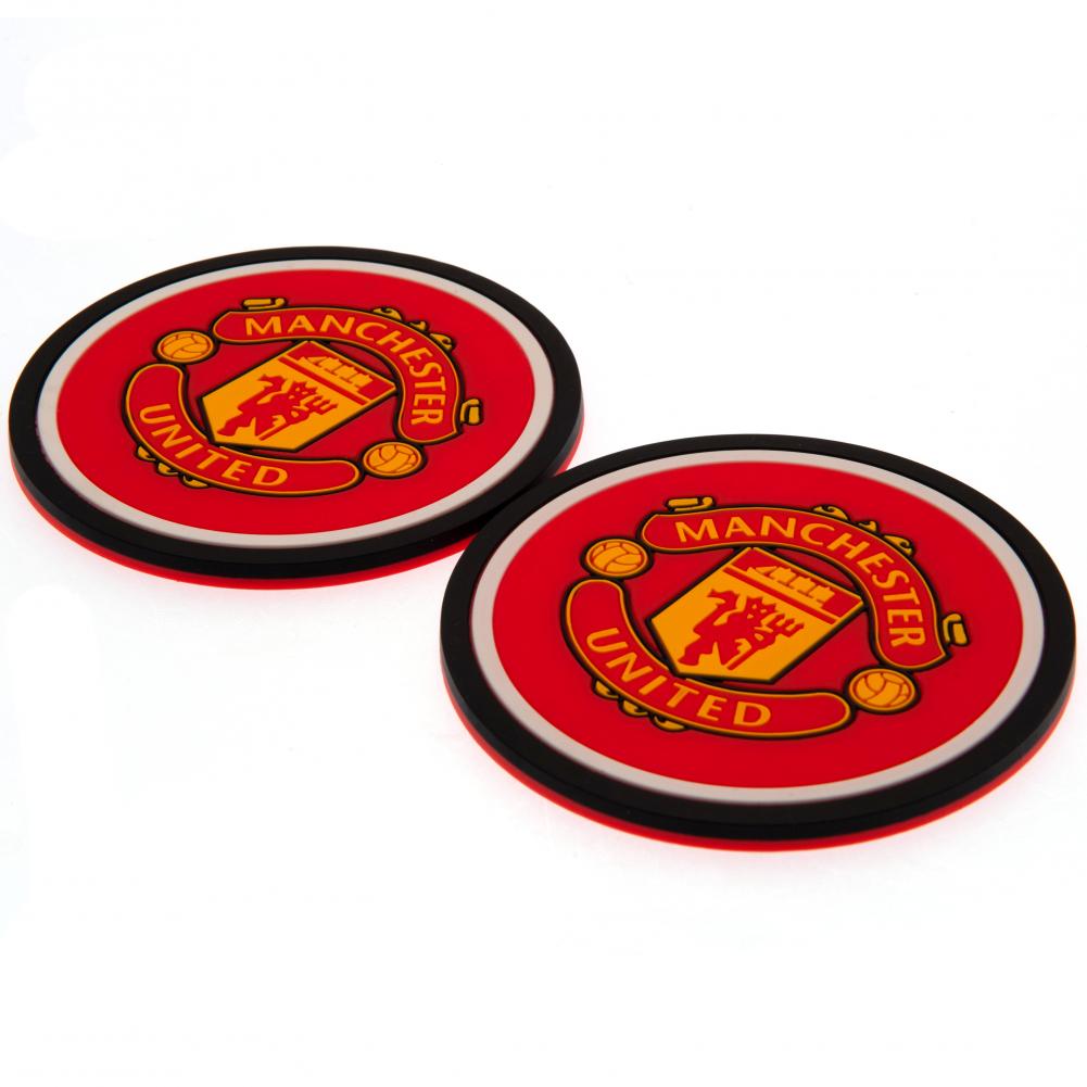 Manchester United FC 2pk Coaster Set - Shop Coasters At Gift Moments - 2