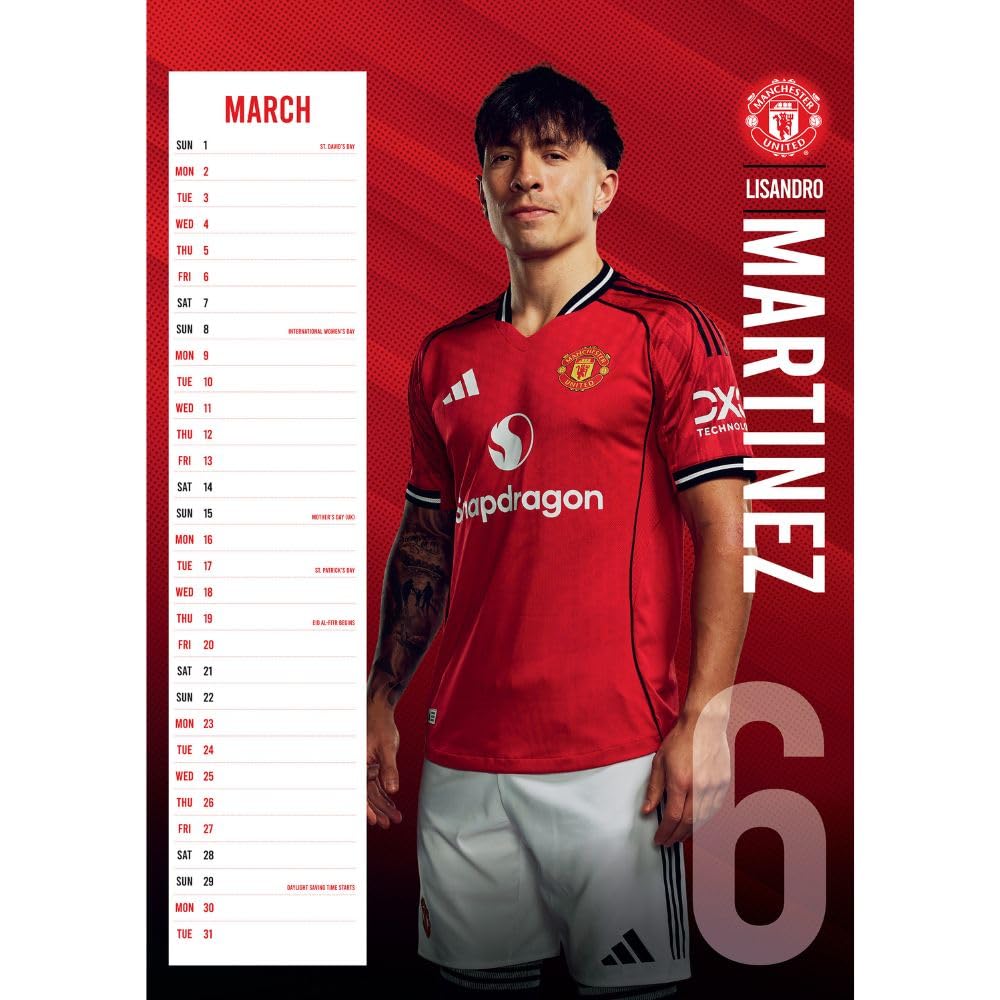 Manchester United FC A3 Calendar 2026: 2 - Calendars By Manchester United