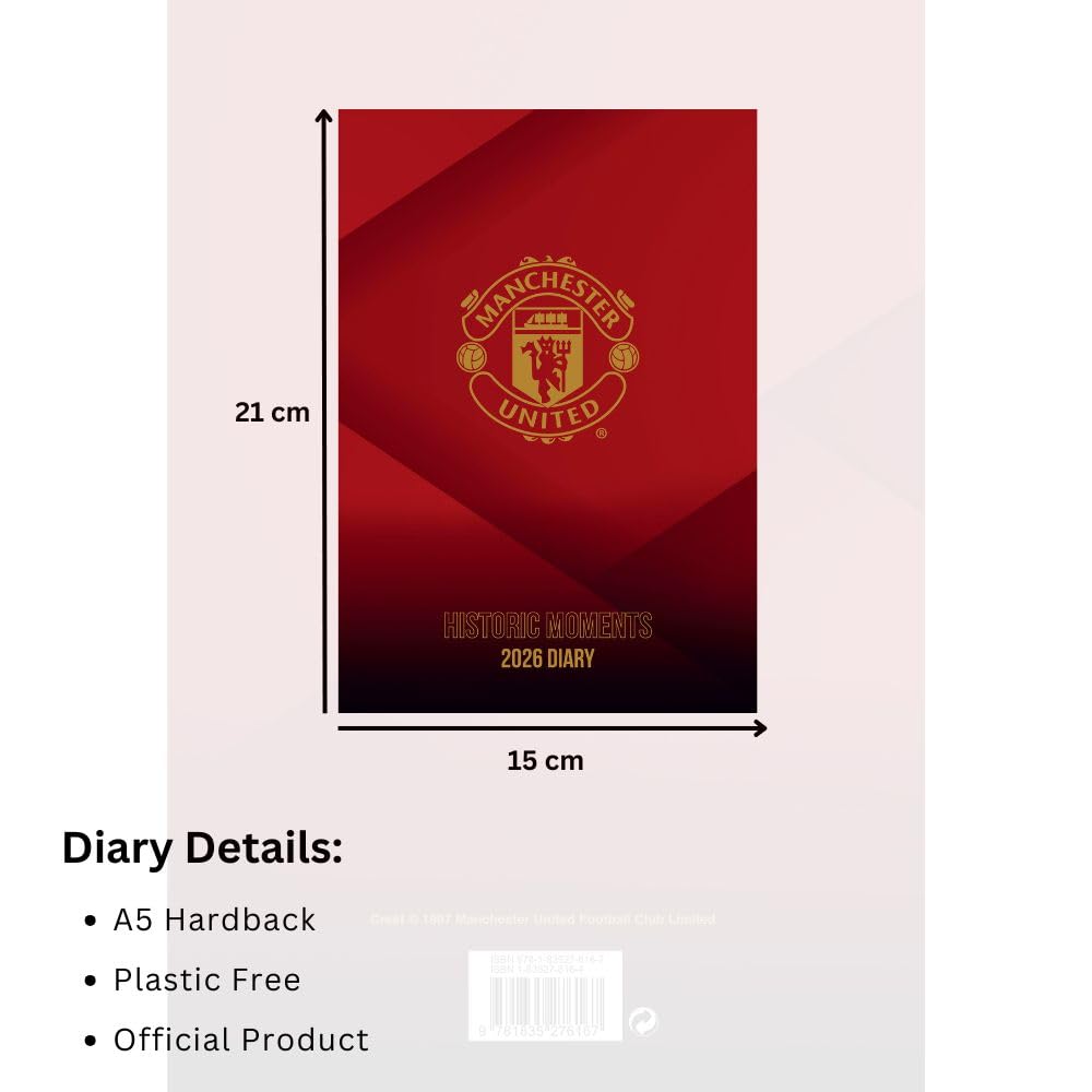 Manchester United FC A5 Diary 2026: 5 - Diaries By Manchester United