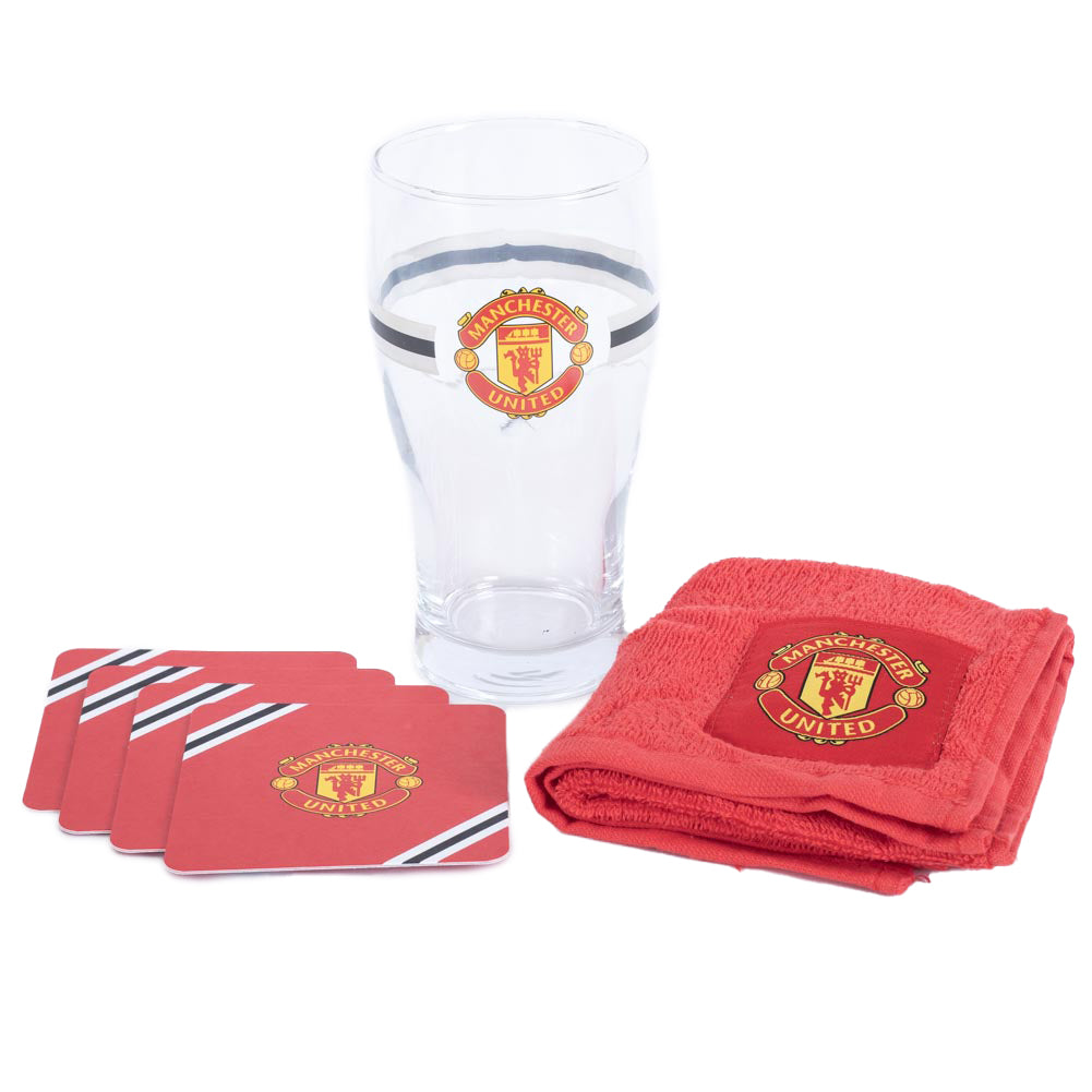 Manchester United FC Core Stripe Mini Bar Set: 1 - Barware By Manchester United