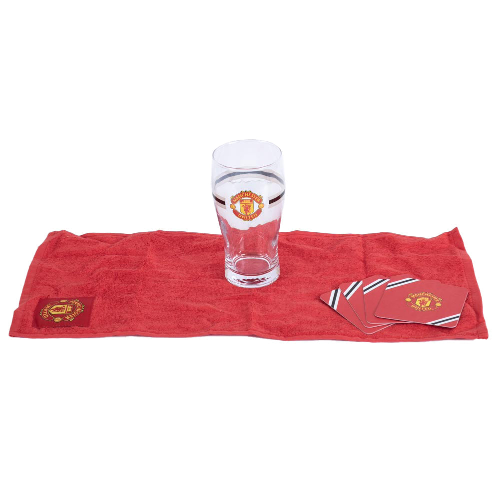 Manchester United FC Core Stripe Mini Bar Set: 2 - Barware By Manchester United
