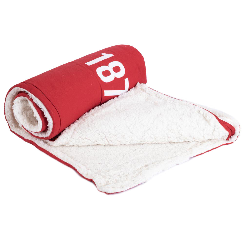 Manchester United FC Core Stripe Sherpa Fleece Blanket: 2 - Blankets By Manchester United