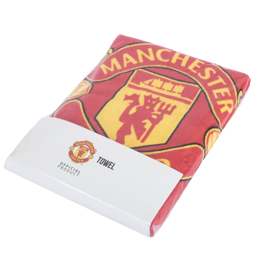 Manchester United FC Core Stripe Towel: 3 - Towels By Manchester United