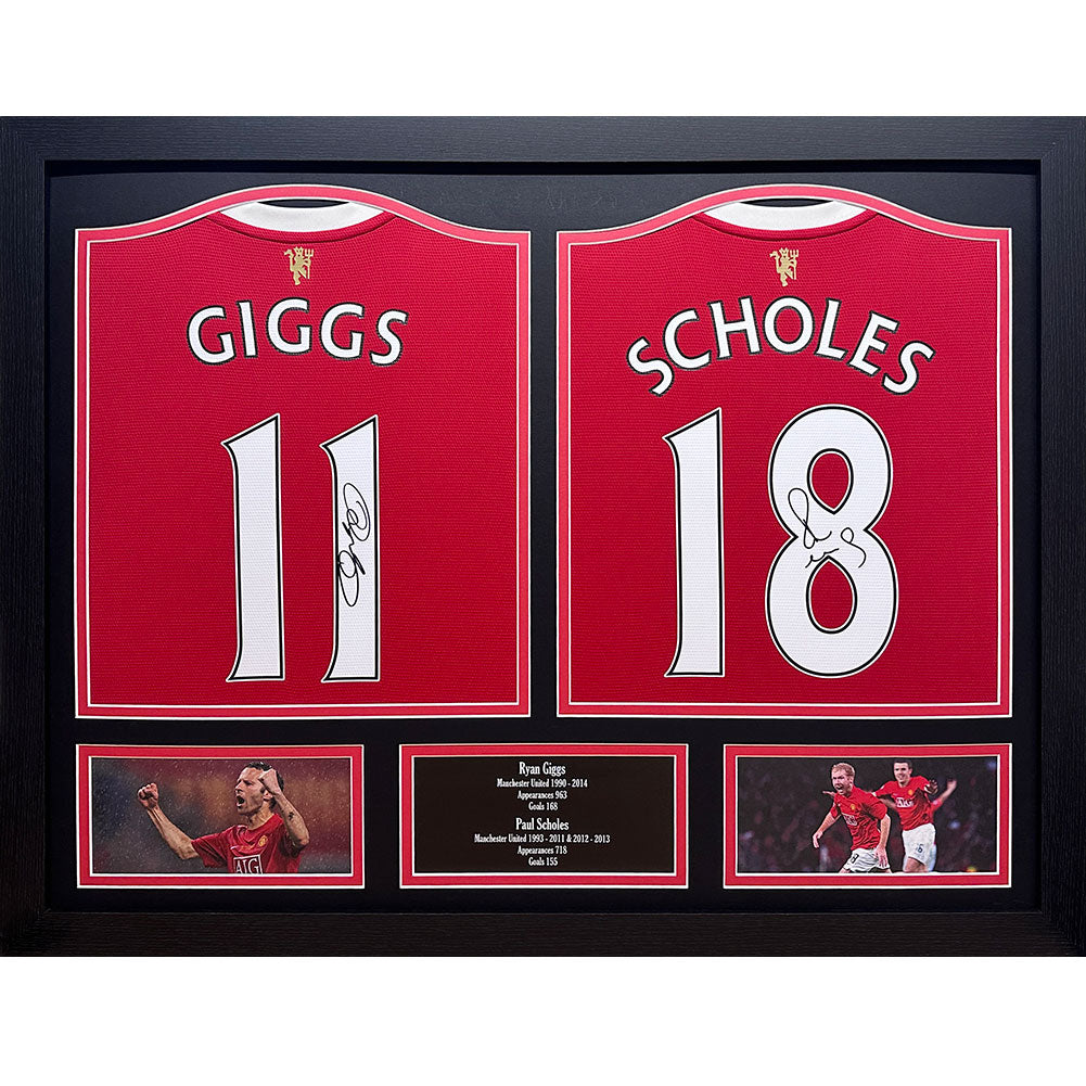 Manchester United FC Giggs & Scholes Signed Shirts (Dual Framed): 1 - Signed Memorabilia By Manchester United