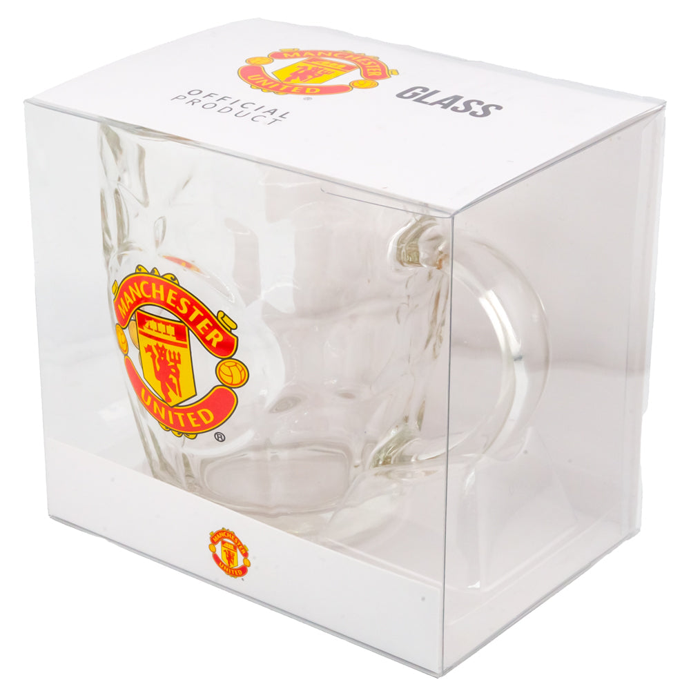 Manchester United FC Dimple Glass Tankard - Shop Glassware At Gift Moments - 2