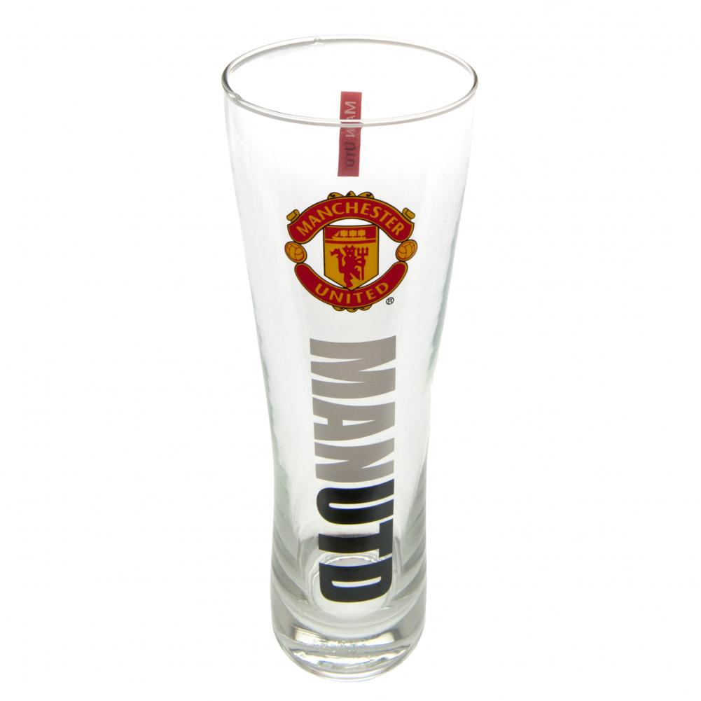 Manchester United FC Tall Beer Glass - Shop Glassware At Gift Moments - 1