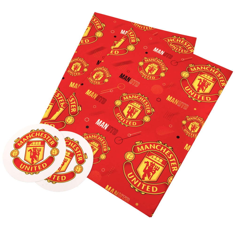 Manchester United FC Text Gift Wrap: 1 - Gift Wrap & Bags By Manchester United