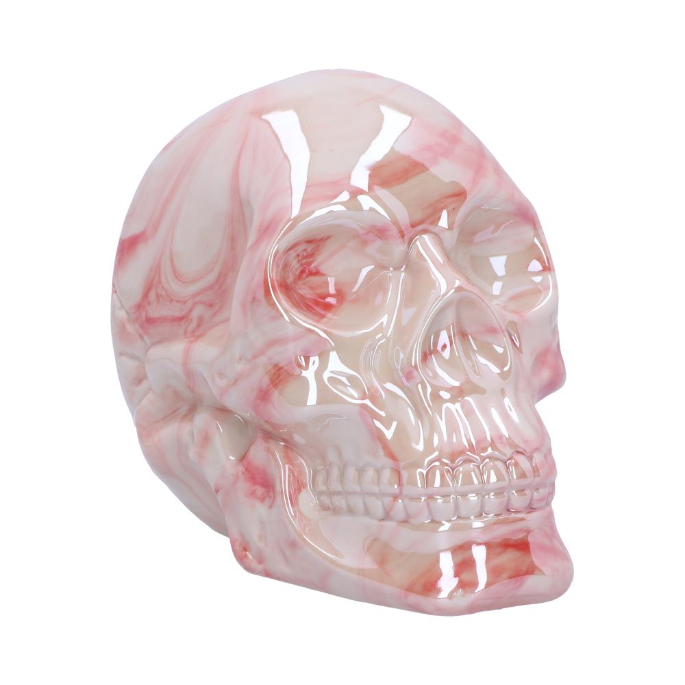 Marbellum Pink Marble Skull (Large) 13.5cm: 2 - Figures & Collectables By Gift Moments