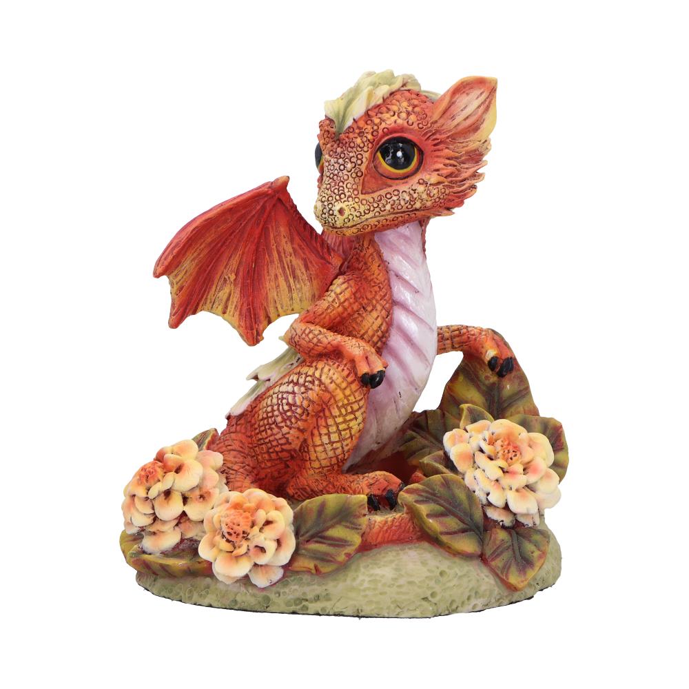Marigold Flower Dragon Figurine: 2 - Figurines Small (Under 15cm) By NN Designs