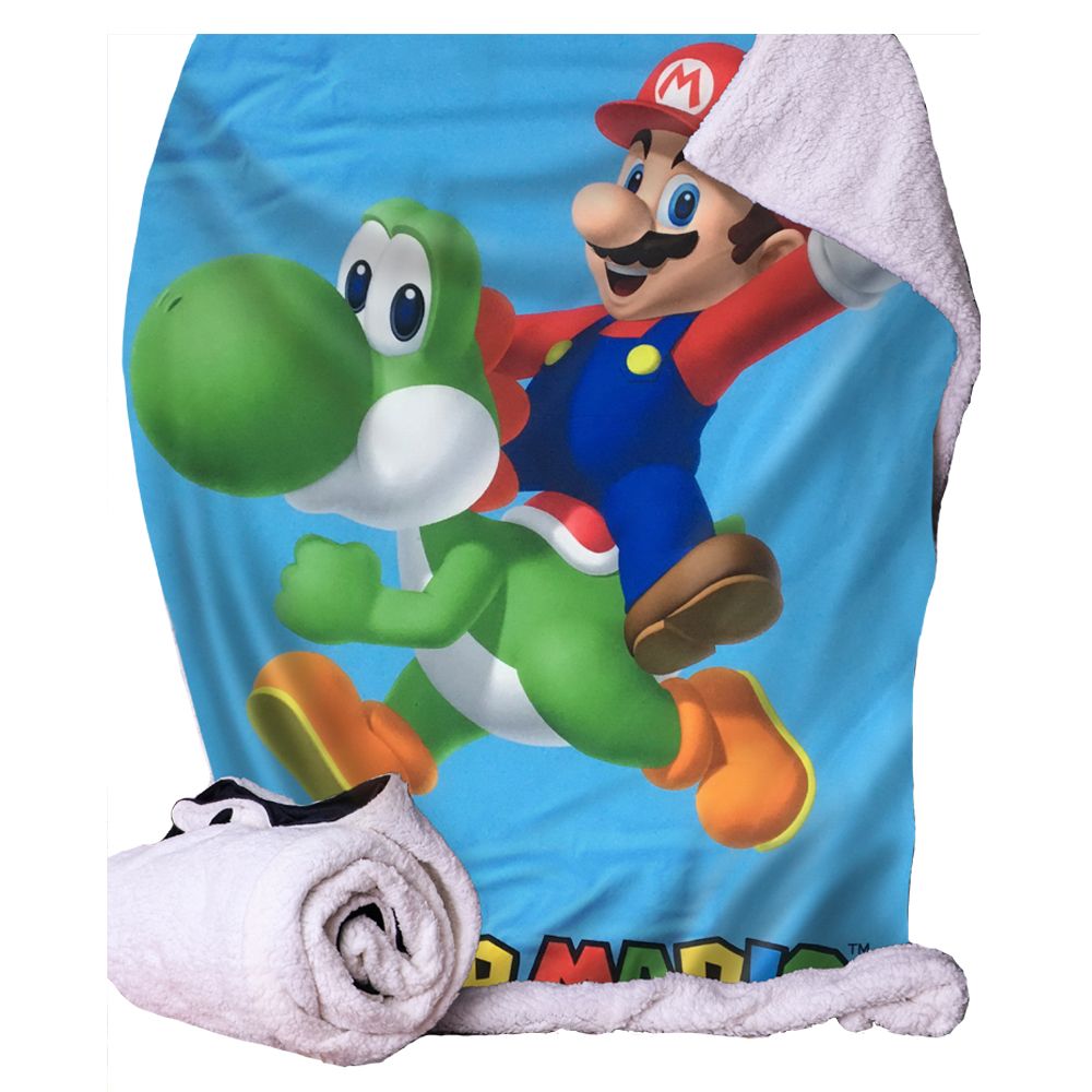 Mario and Yoshi Throw Blanket 100x150cm: 3 - Blankets By Super Mario