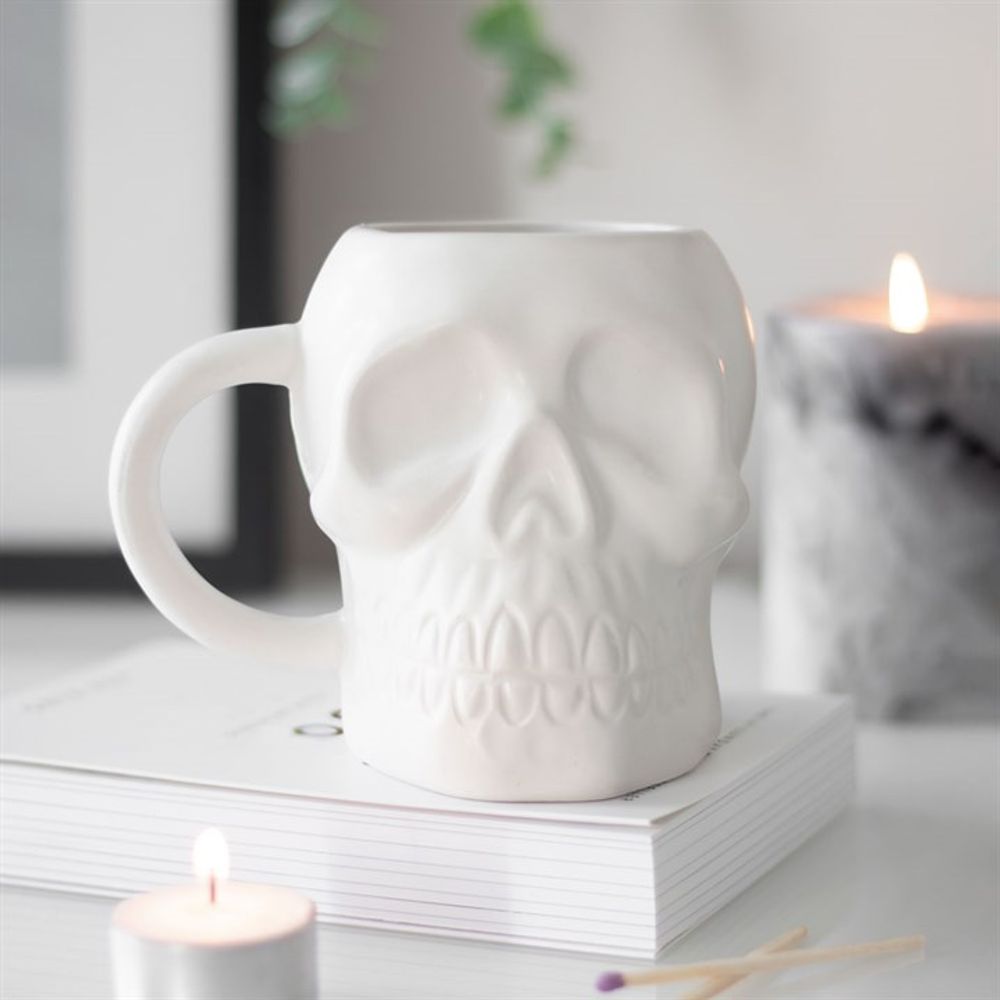 Matte White Skull Mug: 1 - Mugs By Gift Moments