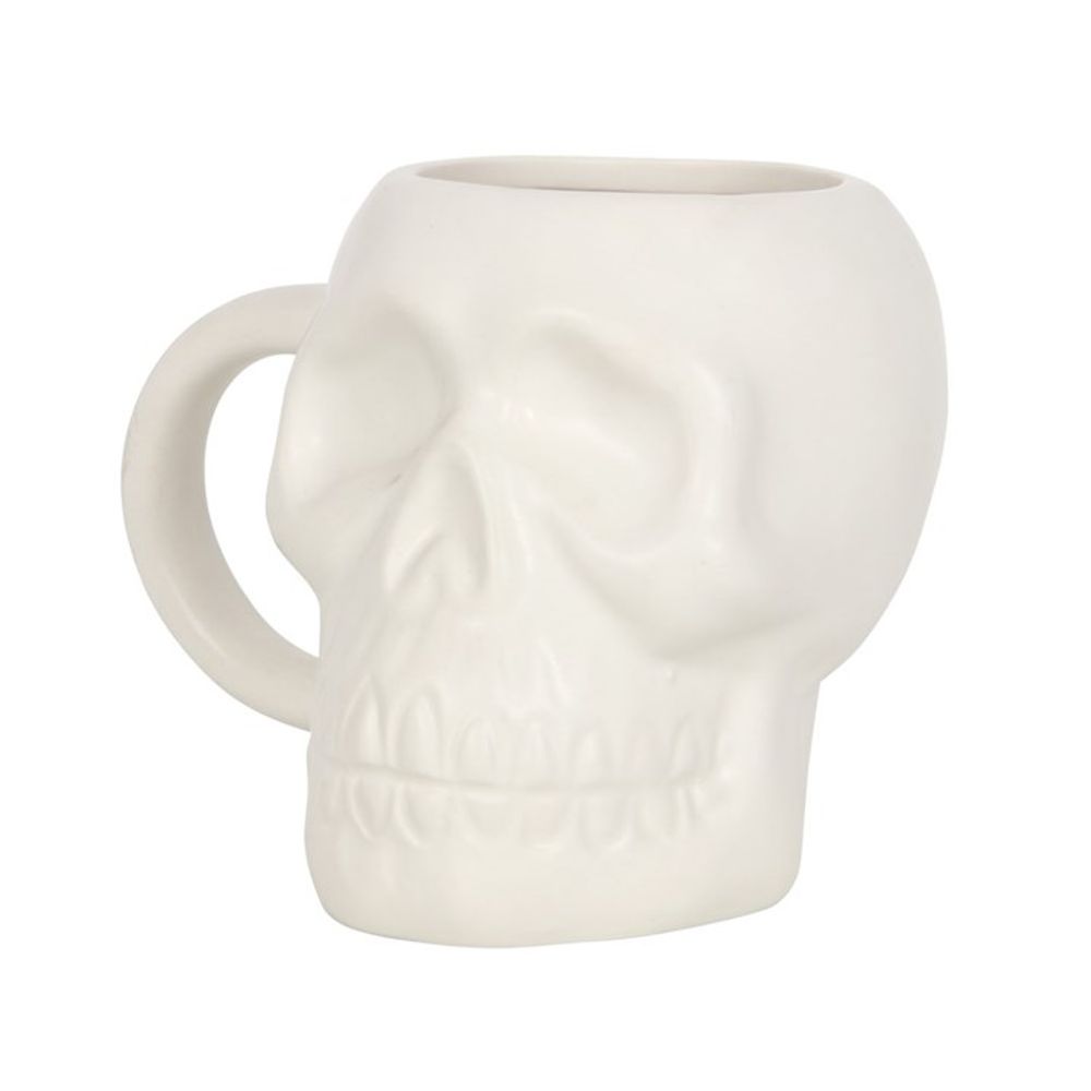 Matte White Skull Mug: 3 - Mugs By Gift Moments