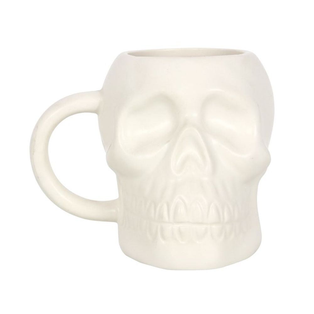 Matte White Skull Mug: 2 - Mugs By Gift Moments