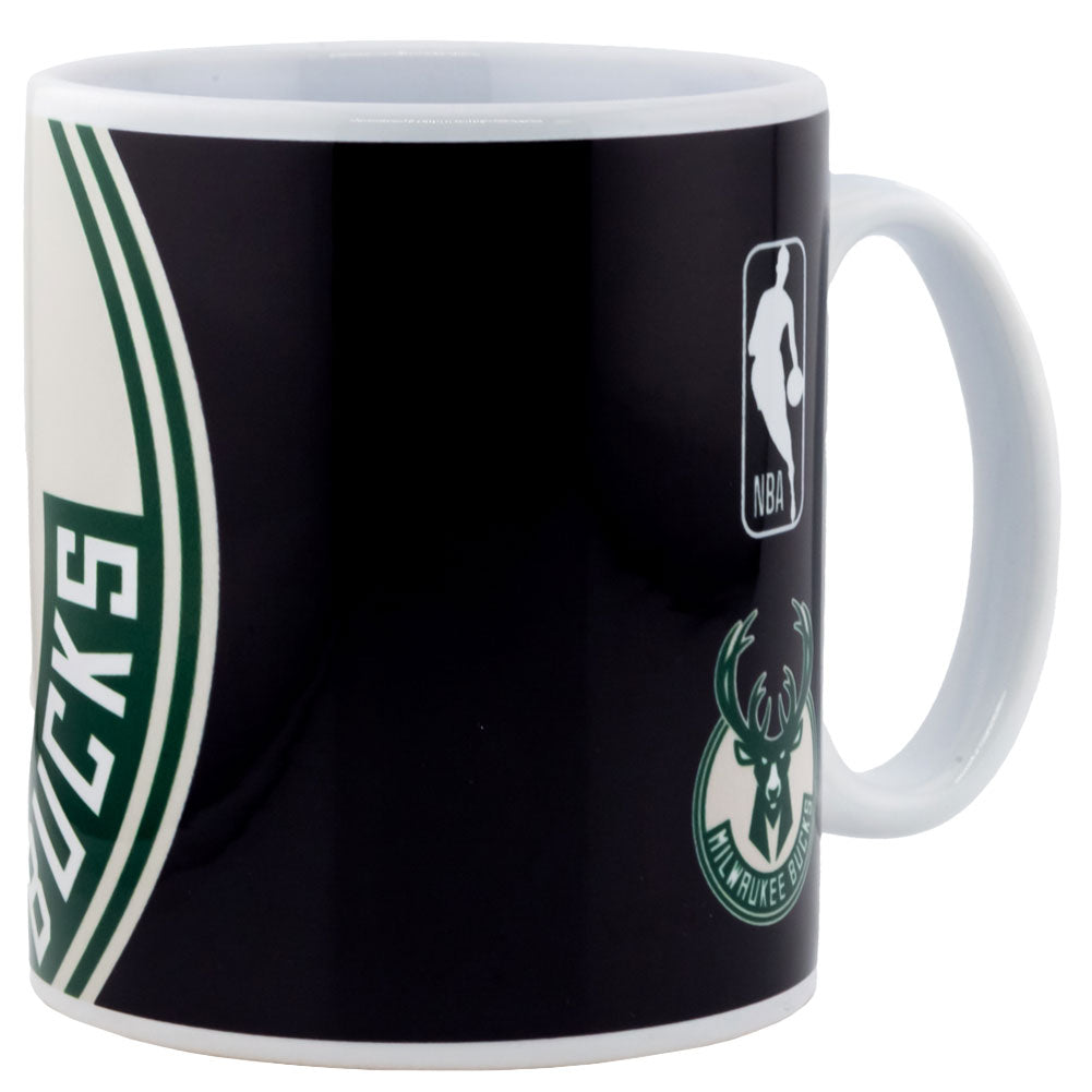 Milwaukee Bucks Cropped Logo Mug: 3 - Mugs By American Sports