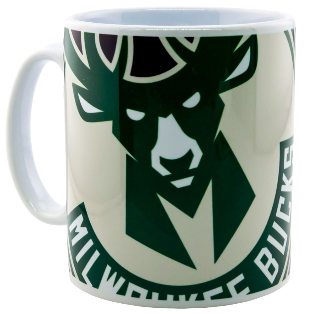 Milwaukee Bucks Cropped Logo Mug: 1 - Mugs By American Sports