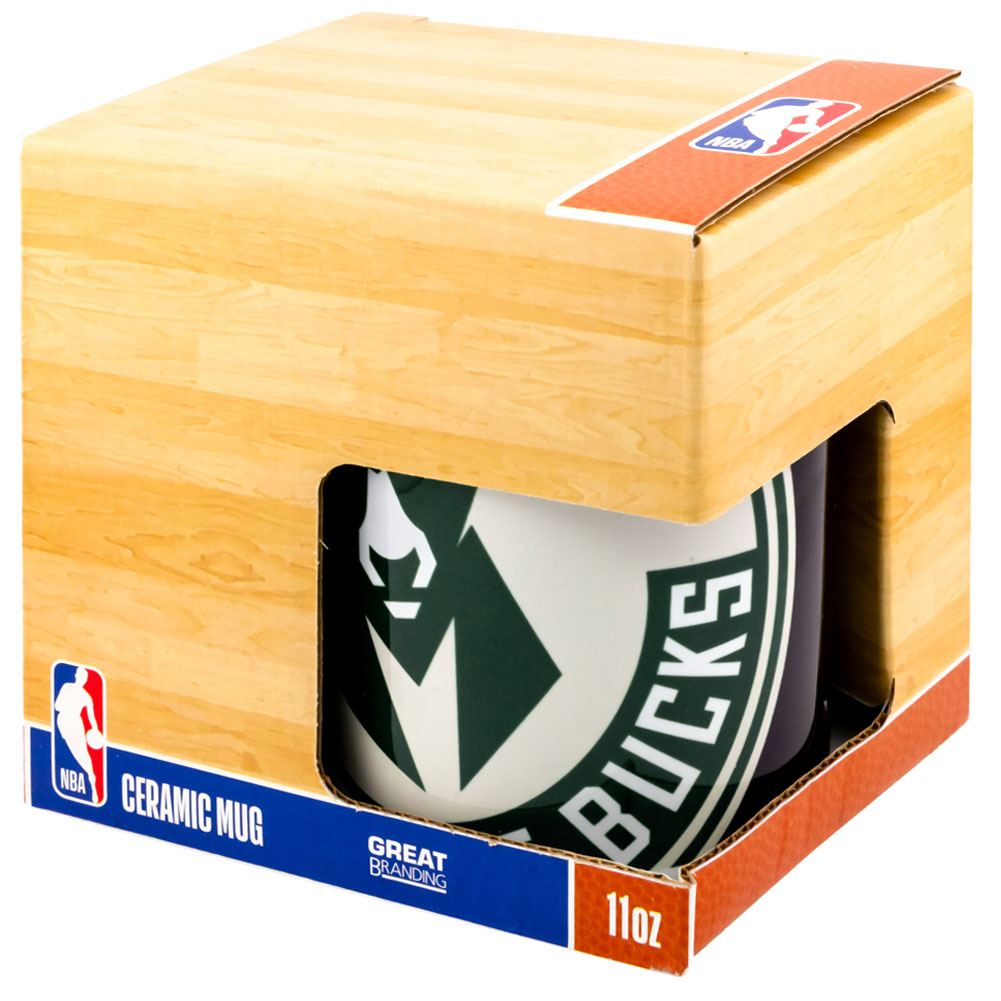 Milwaukee Bucks Cropped Logo Mug: 4 - Mugs By American Sports